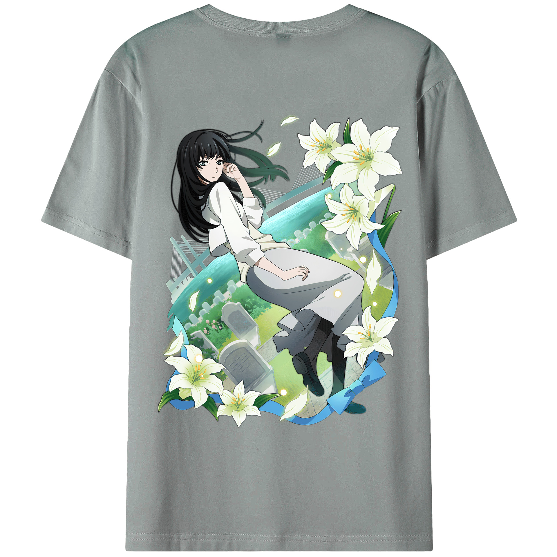（画像用） 文豪ストレイドッグス Bungo Stray Dogs 綿100％ メンズ半袖Tシャツ（バックプリント） 通気性
